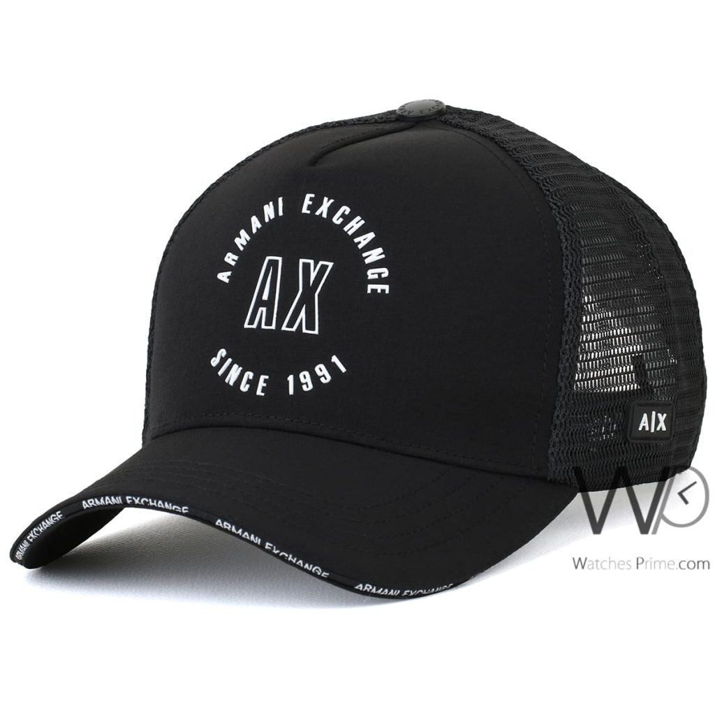 Armani Exchange AX 1991 Black Trucker Cap | Watches Prime