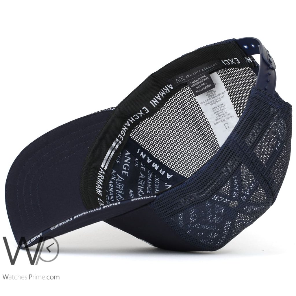 Armani Exchange AX 1991 Navy Blue Trucker cap | Watches Prime