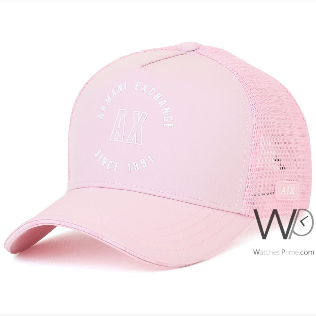 Armani Exchange AX 1991 Pink Trucker Cap | Watches Prime