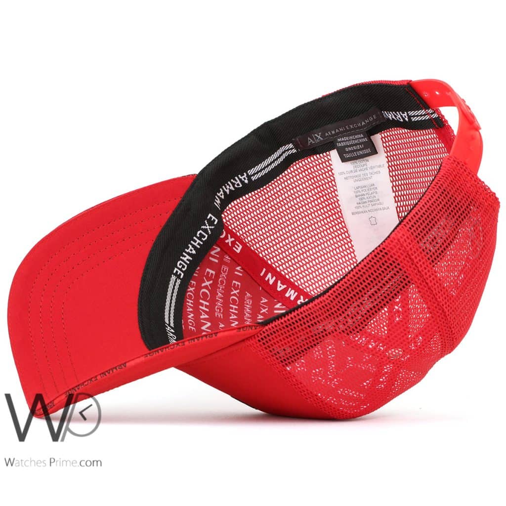 Armani Exchange AX 1991 Red Trucker Cap | Watches Prime