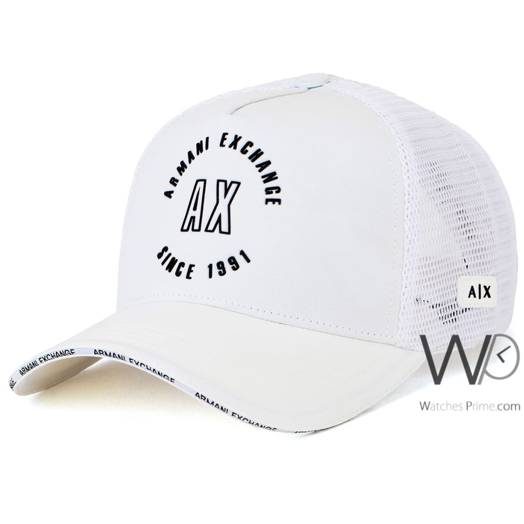 Armani Exchange AX 1991 White Trucker Cap | Watches Prime