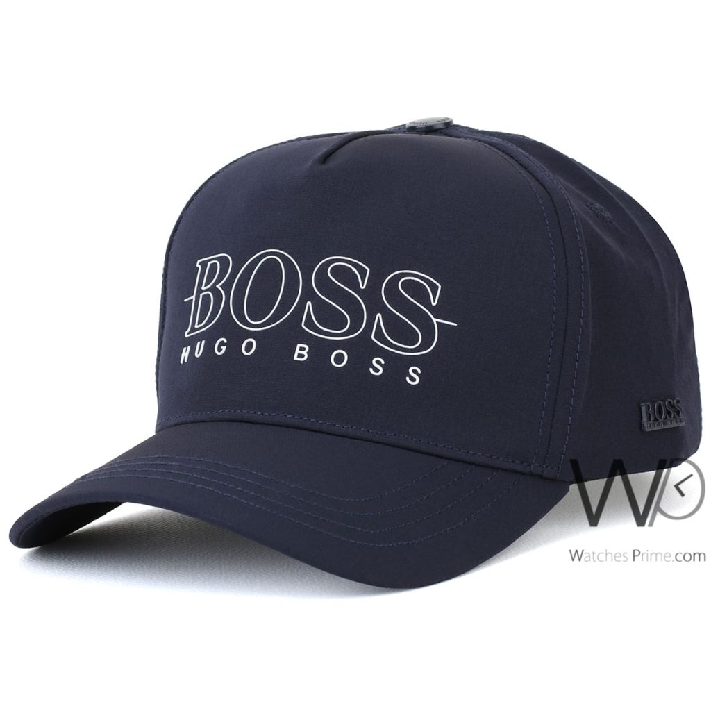 Hugo Boss Navy Blue Baseball Cap Cotton | Watches Prime