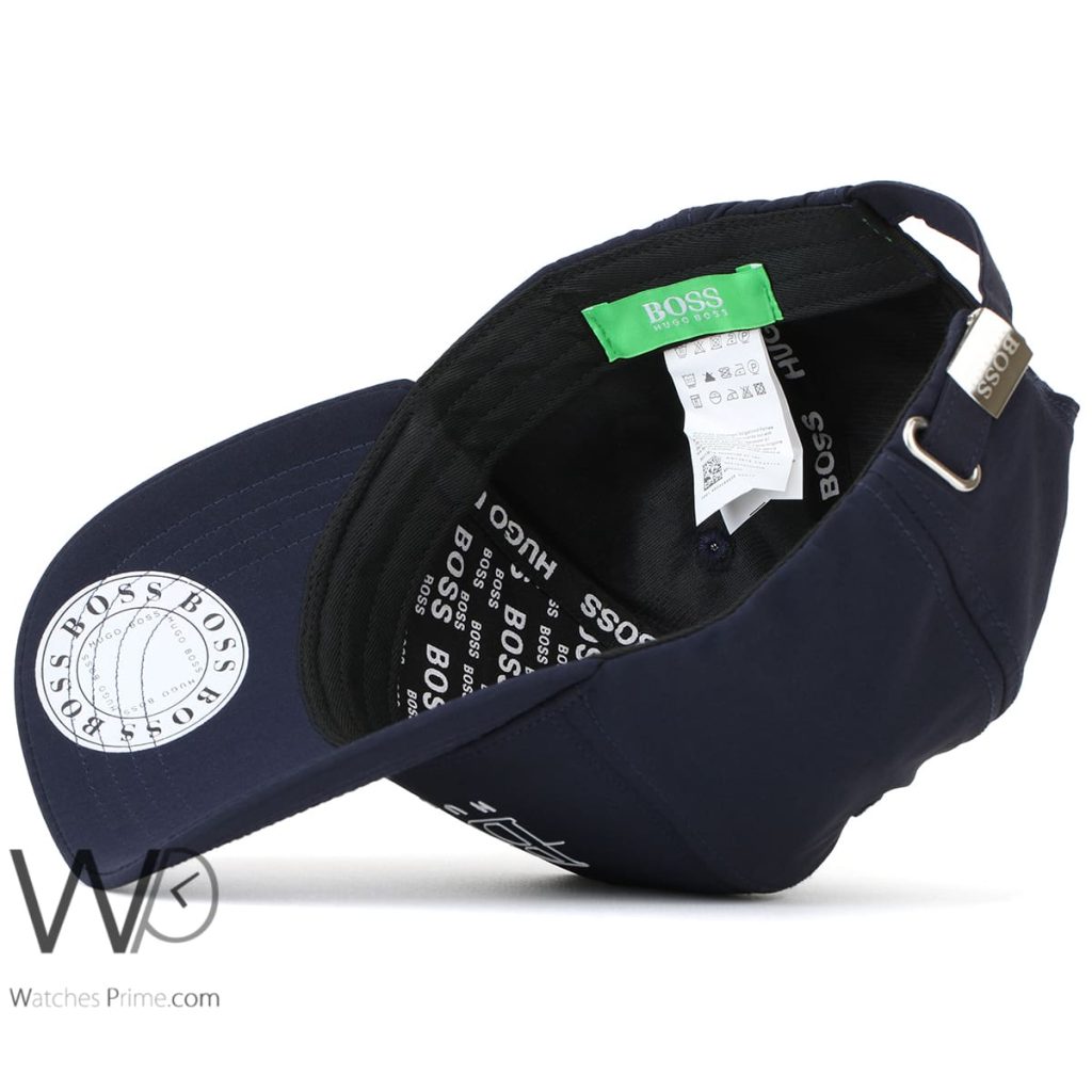 Hugo Boss Navy Blue Baseball Cap Cotton | Watches Prime