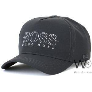 Baseball hugo boss cap grey cotton hat