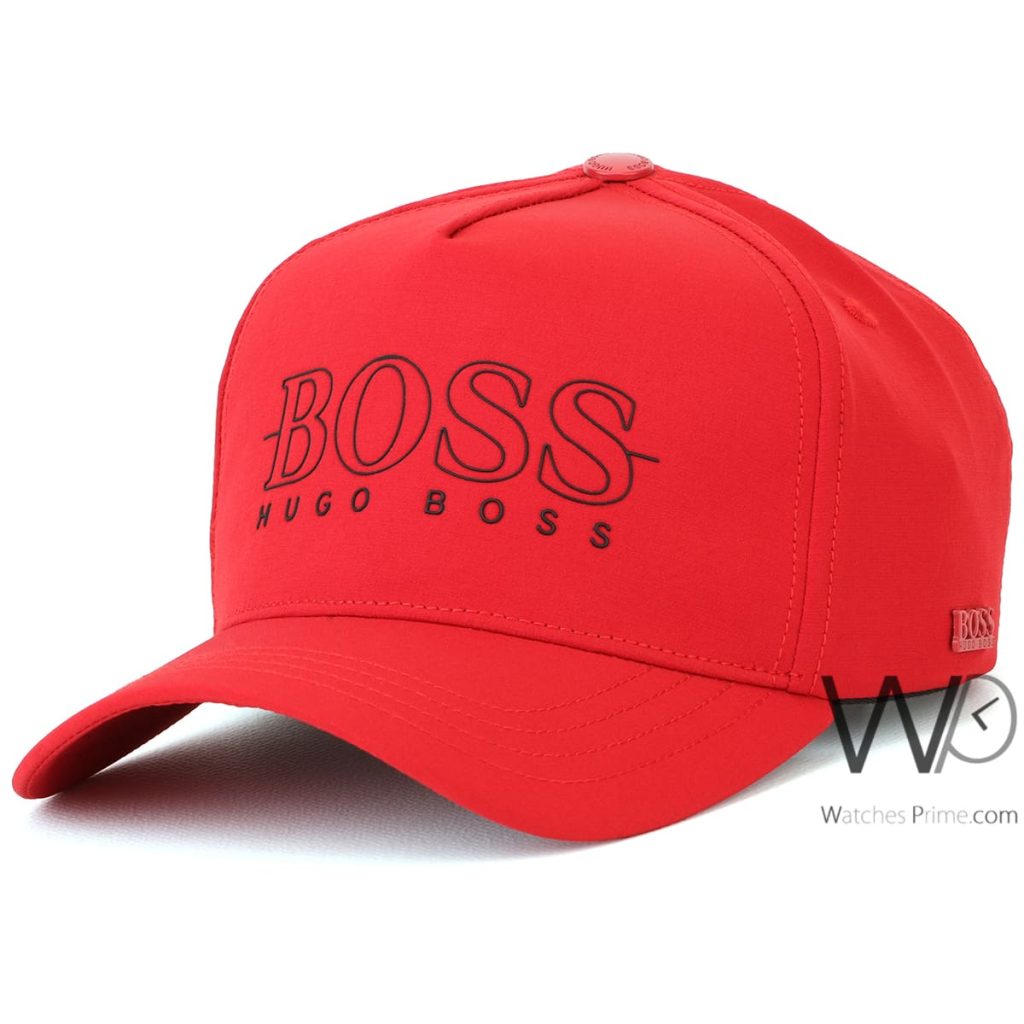 Hugo Boss Red Cotton Baseball Cap| Watches Prime