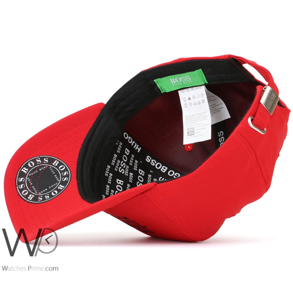 Hugo Boss Red Cotton Baseball Cap| Watches Prime