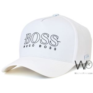 Baseball hugo boss cap white cotton hat