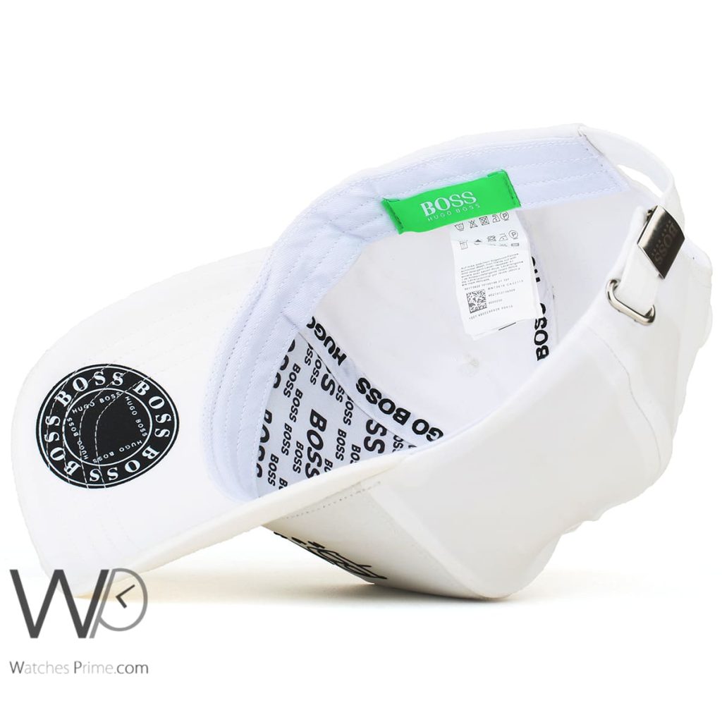 Hugo Boss White Cotton Baseball Cap | Watches Prime