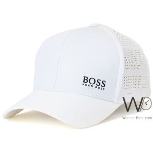 Baseball hugo boss white cotton cap
