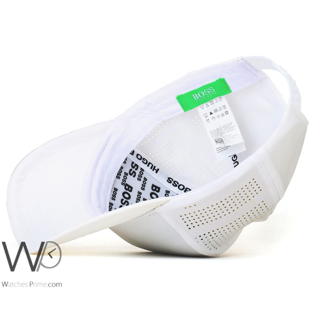 Hugo Boss White Baseball Cap Cotton | Watches Prime