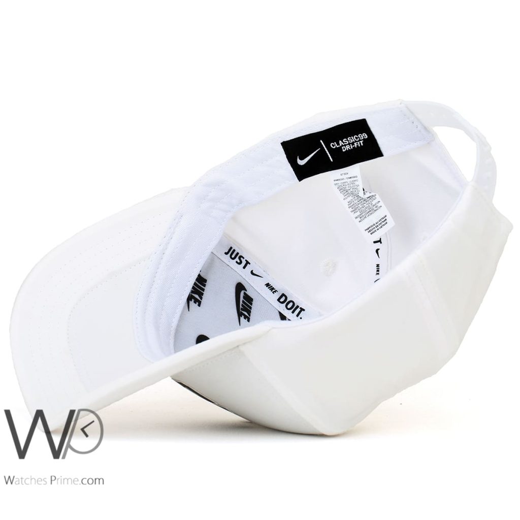 Nike Cap Just Do It White Cotton Baseball Hat | Watches Prime