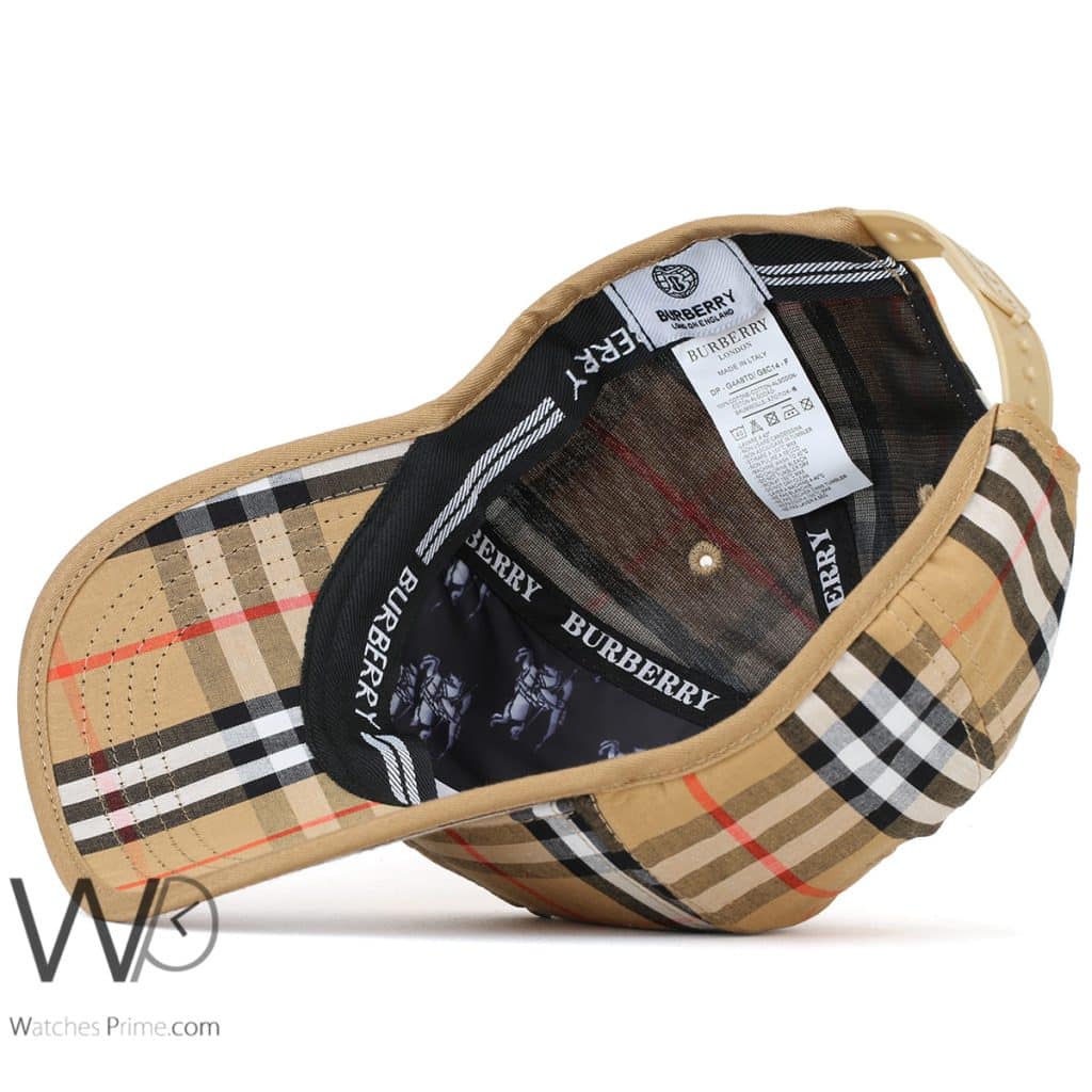Burberry BT Beige Cotton Baseball Cap | Watches Prime