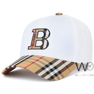 كاب-ماركة-بيربرى-baseball-ابيض-قطن