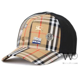 كاب-ماركة-بيربرى-baseball-اسود-بيج-قطن