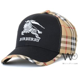 كاب-ماركة-بيربرى-هورس-baseball-اسود-بيج-قطن