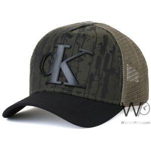 كاب-ماركة-كالفن-كلاين-trucker-اخضر