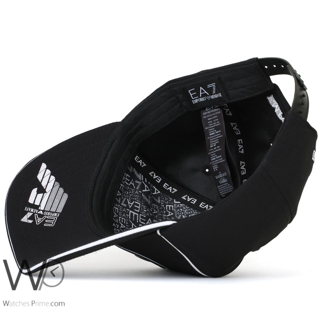 Emporio Armani EA7 Black Baseball Cap | Watches Prime