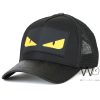 كاب ماركة فندي جلد Trucker اسود | واتشز برايم