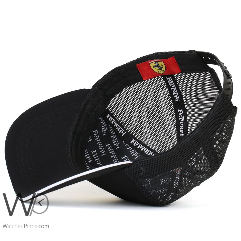 كاب ماركة فيراري اسود Trucker | واتشز برايم