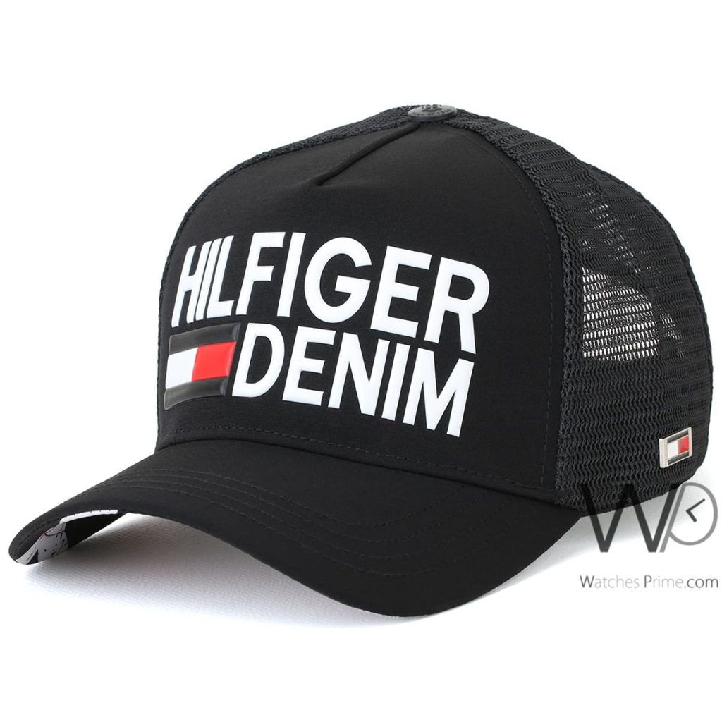 Tommy Hilfiger Denim Trucker Cap Black | Watches Prime