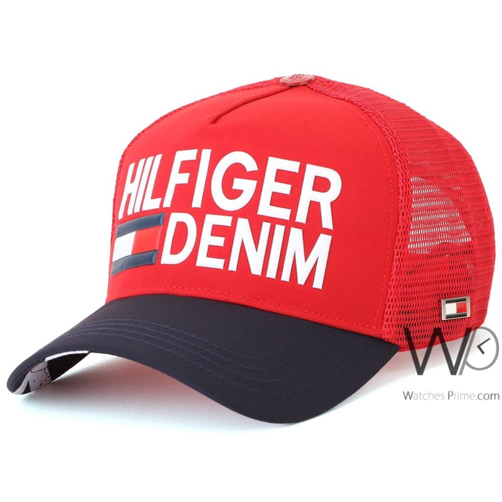 Tommy Hilfiger Denim Trucker Cap Red | Watches Prime