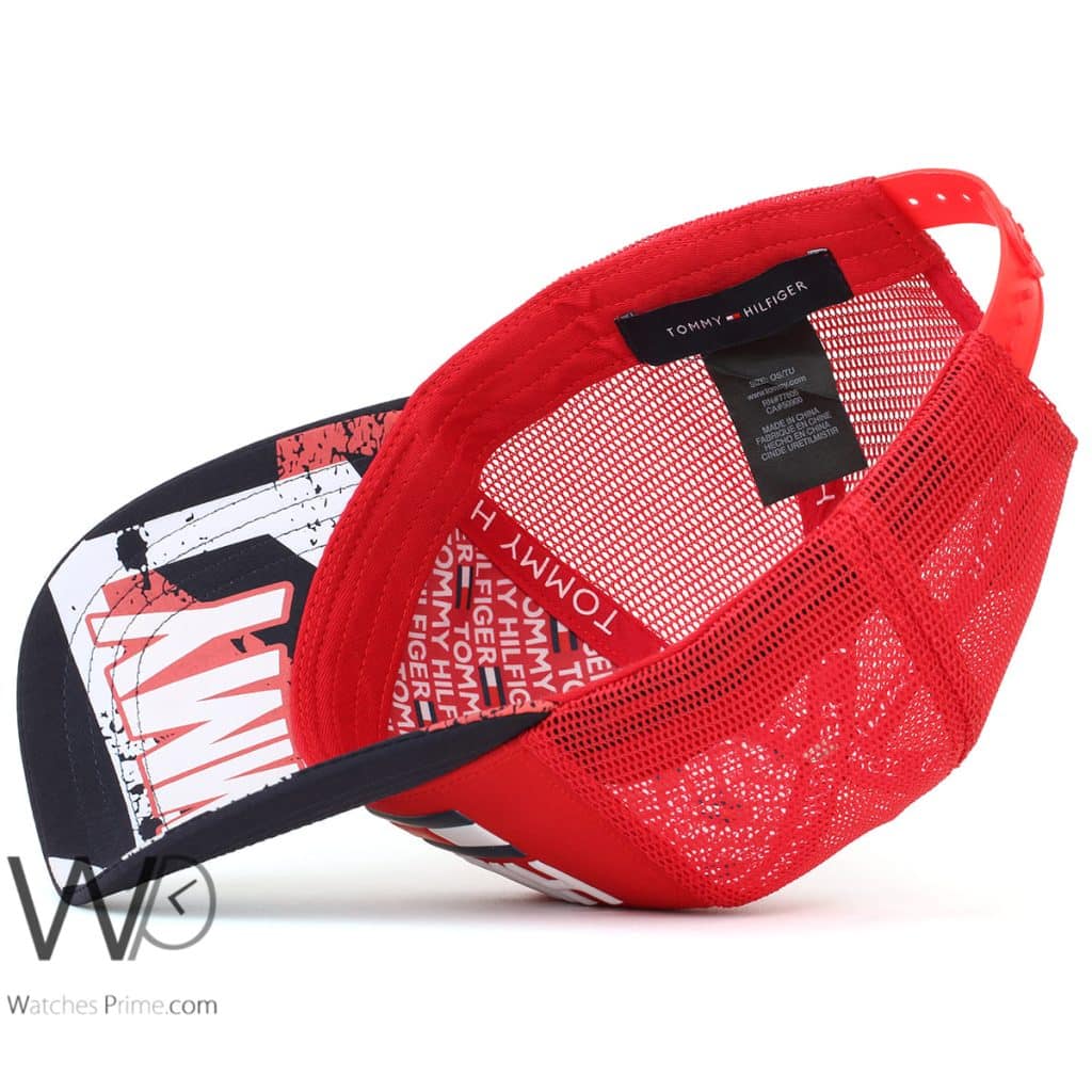 Tommy Hilfiger Denim Trucker Cap Red | Watches Prime