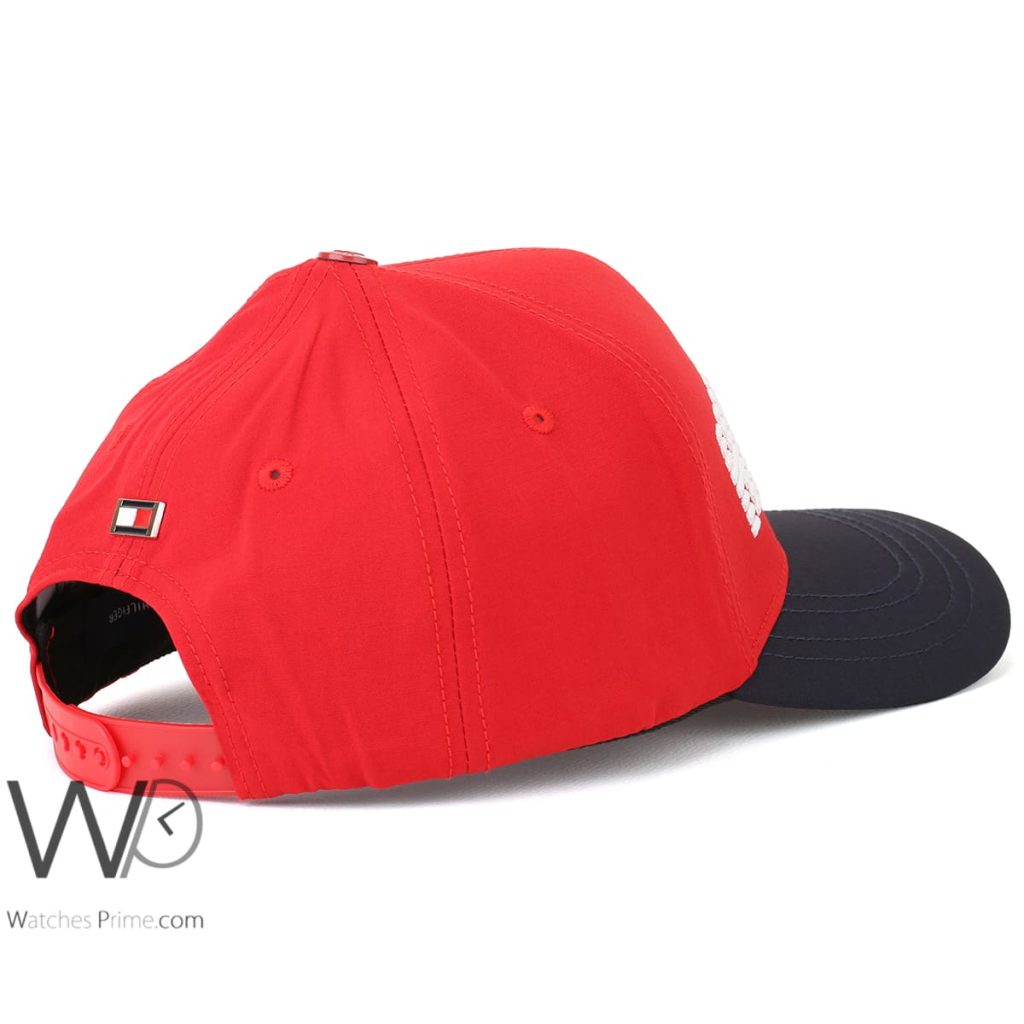 Tommy Hilfiger Red Baseball Cap Cotton | Watches Prime