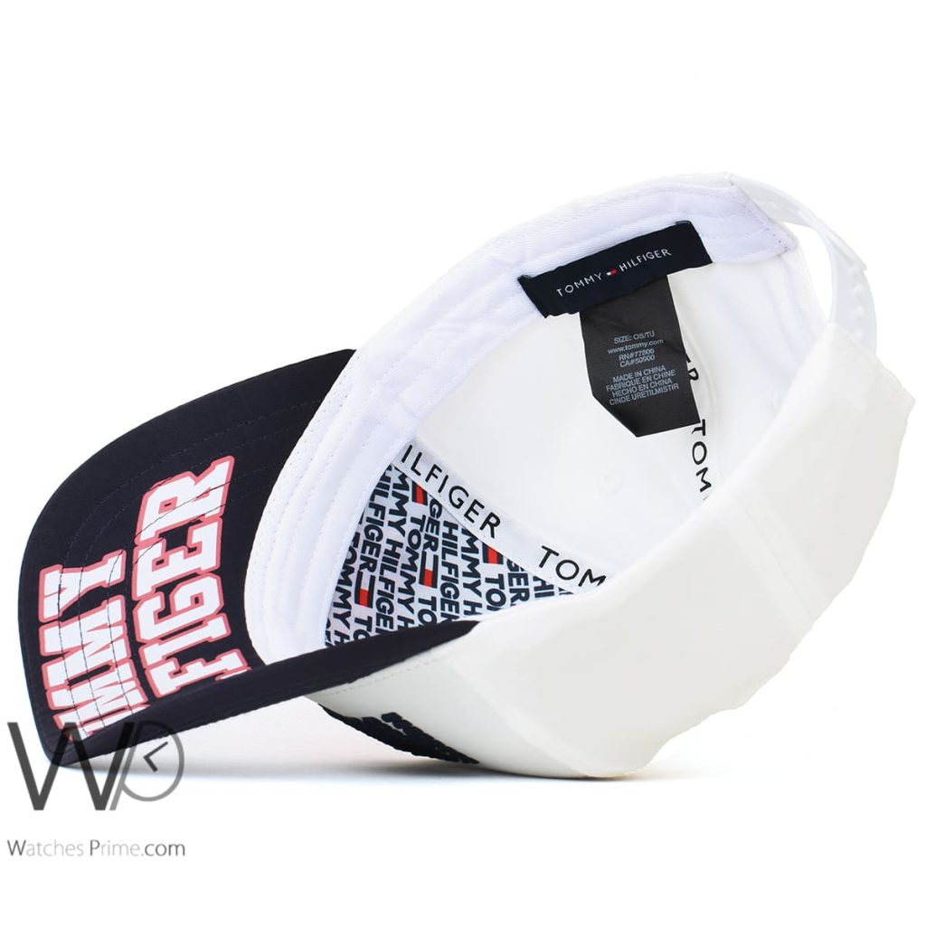 Tommy Hilfiger Baseball Cap White Navy Blue | Watches Prime