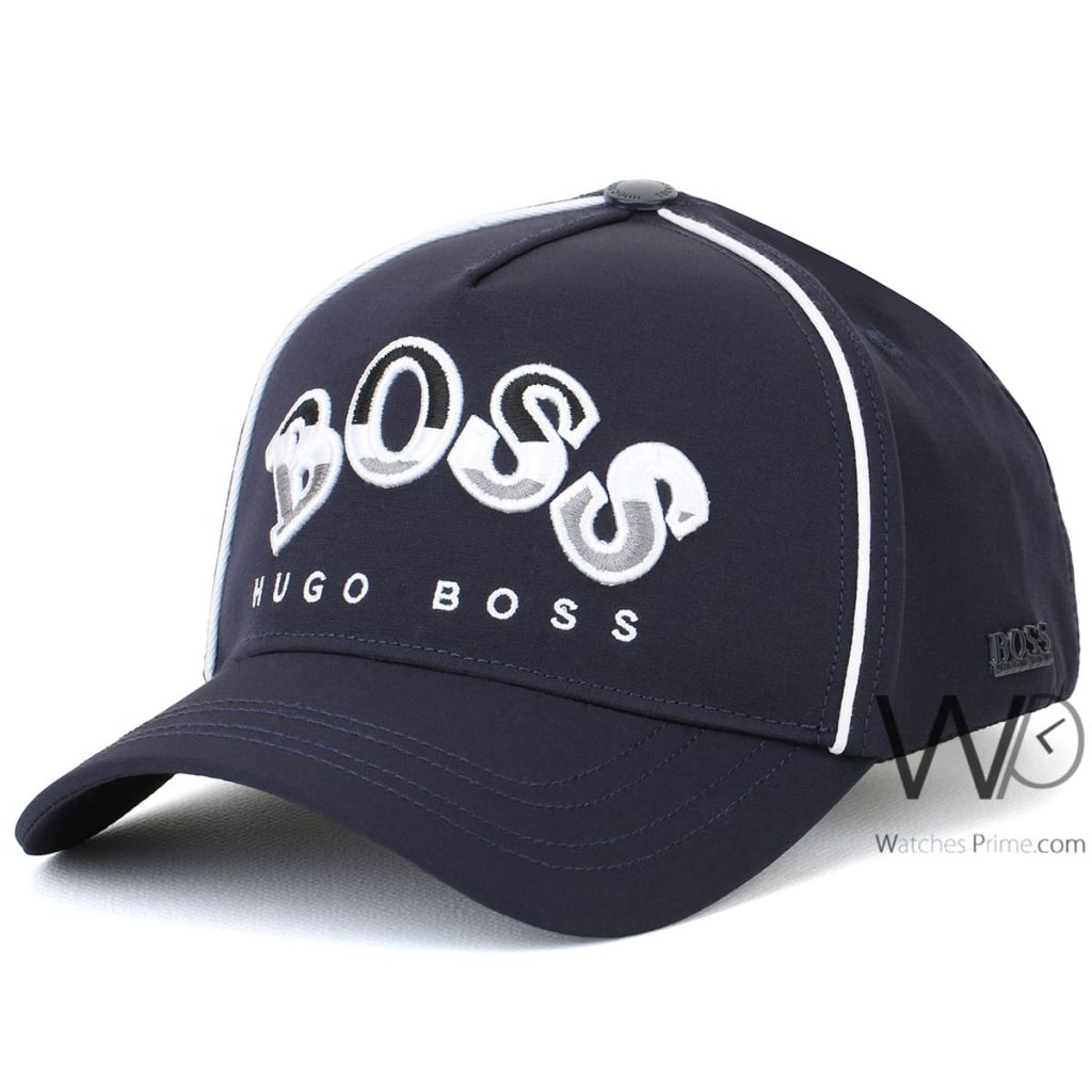 Hugo Boss Navy Blue Baseball Cap Cotton | Watches Prime