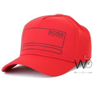 Hugo boss red cotton baseball for men cap
