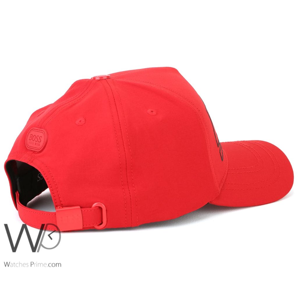 Hugo Boss Red Baseball Cap Cotton | Watches Prime