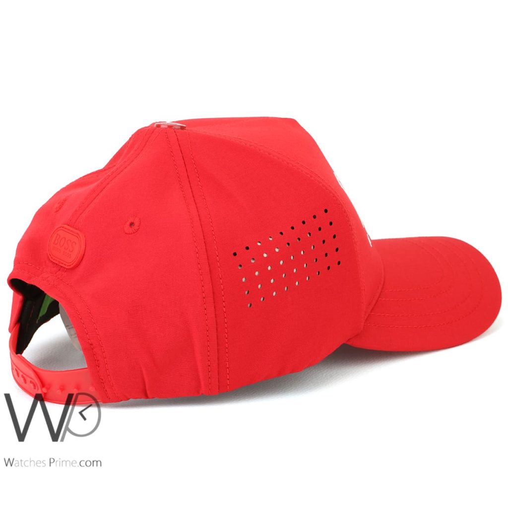 Hugo Boss Red Cotton Baseball Cap | Watches Prime