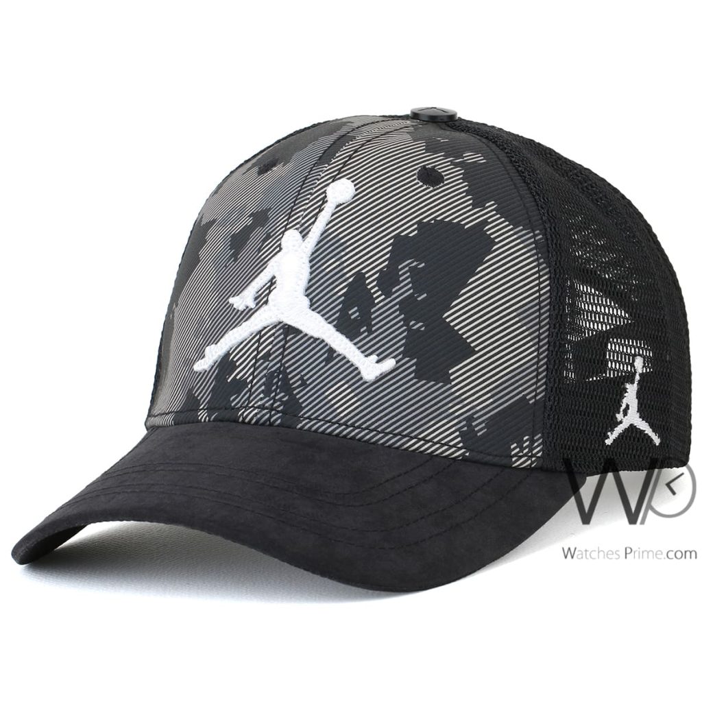 Jordan camouflaged trucker Net Cap Black | Watches Prime