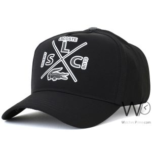 Lacoste club black baseball cap cotton hat