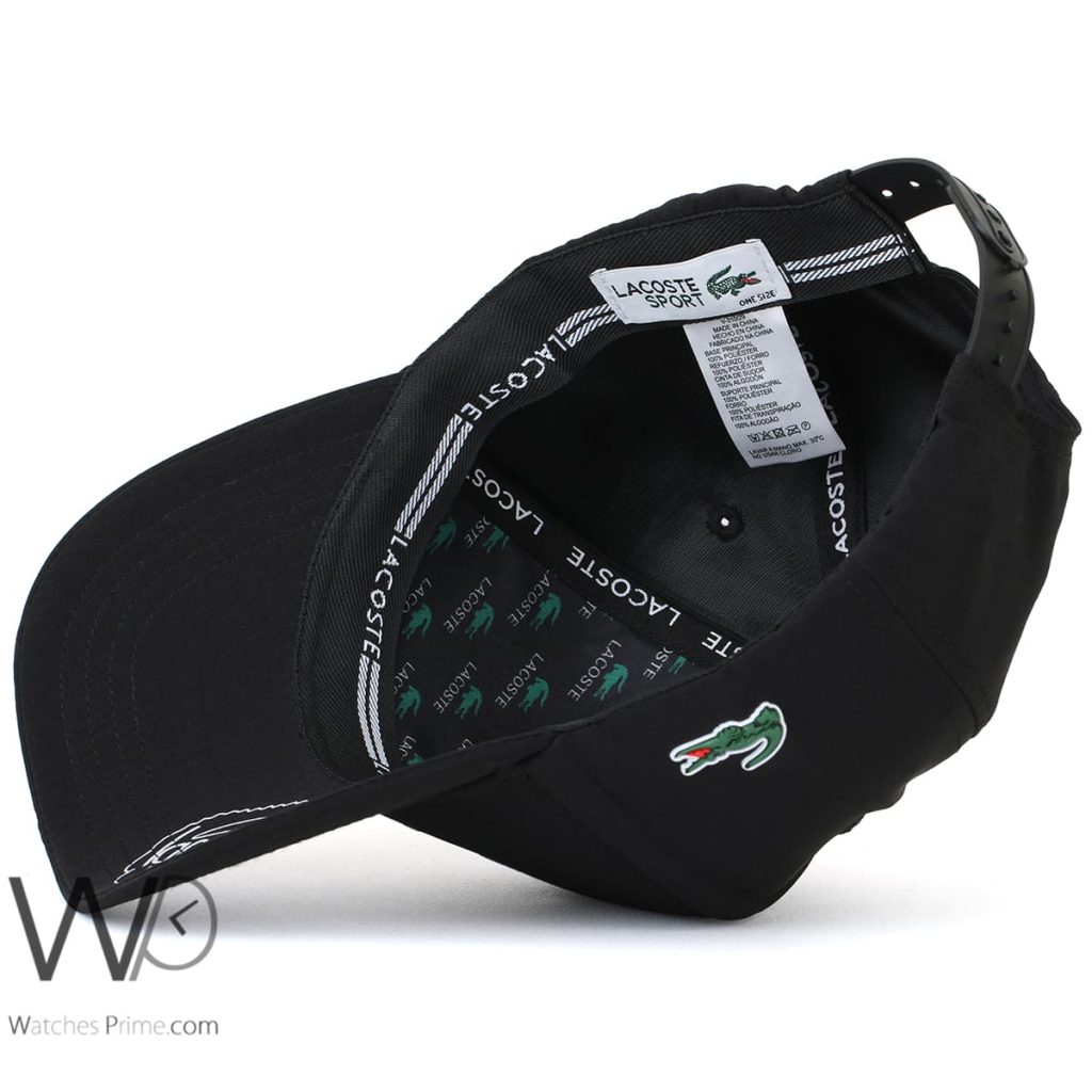 Lacoste Club Black Baseball Cap Cotton | Watches Prime