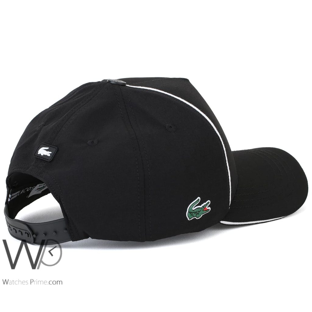 Lacoste Croc Black Baseball Cap Cotton | Watches Prime