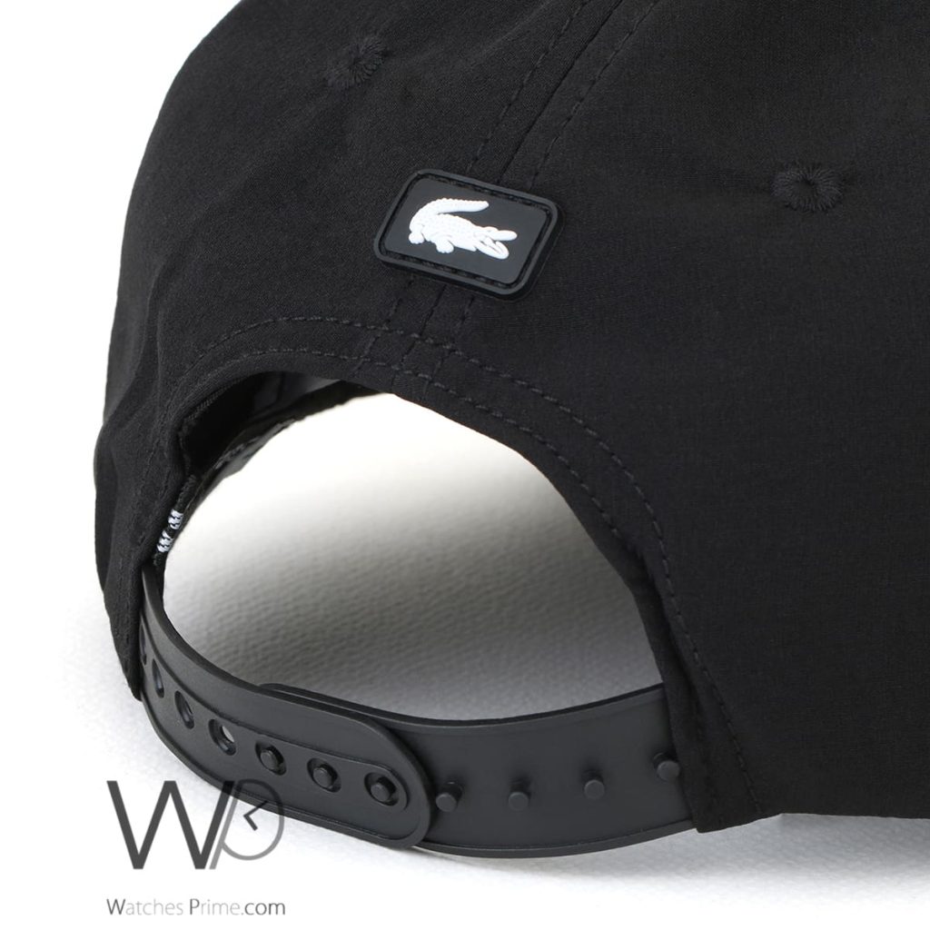 Lacoste Croc Black Baseball Cap Cotton | Watches Prime