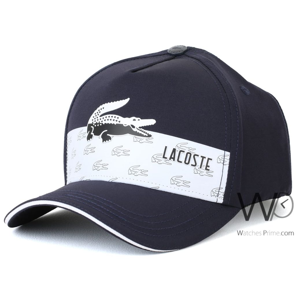 Lacoste Croc Navy Blue Baseball Cap Cotton | Watches Prime