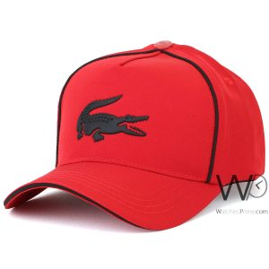 Lacoste croc red baseball cap cotton hat