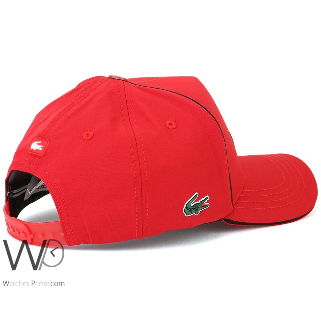 Lacoste Croc Red Baseball Cap Cotton | Watches Prime