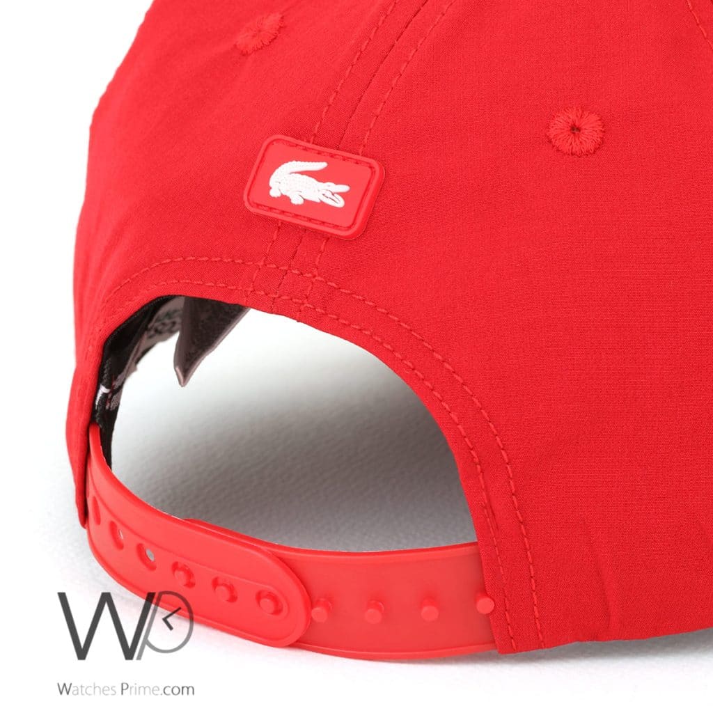 Lacoste Croc Red Baseball Cap Cotton | Watches Prime