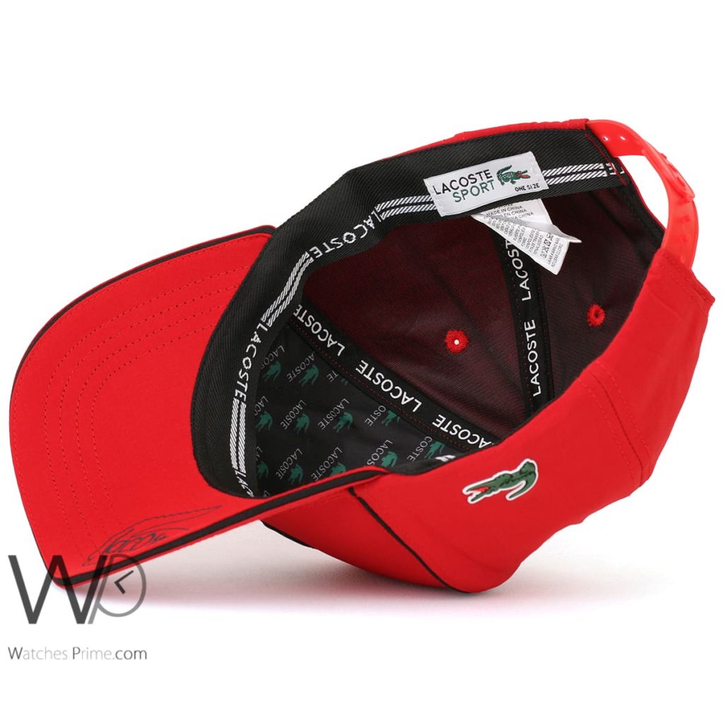 Lacoste Croc Red Baseball Cap Cotton | Watches Prime