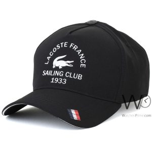 Lacoste france sailing club 1933 black baseball cap cotton hat