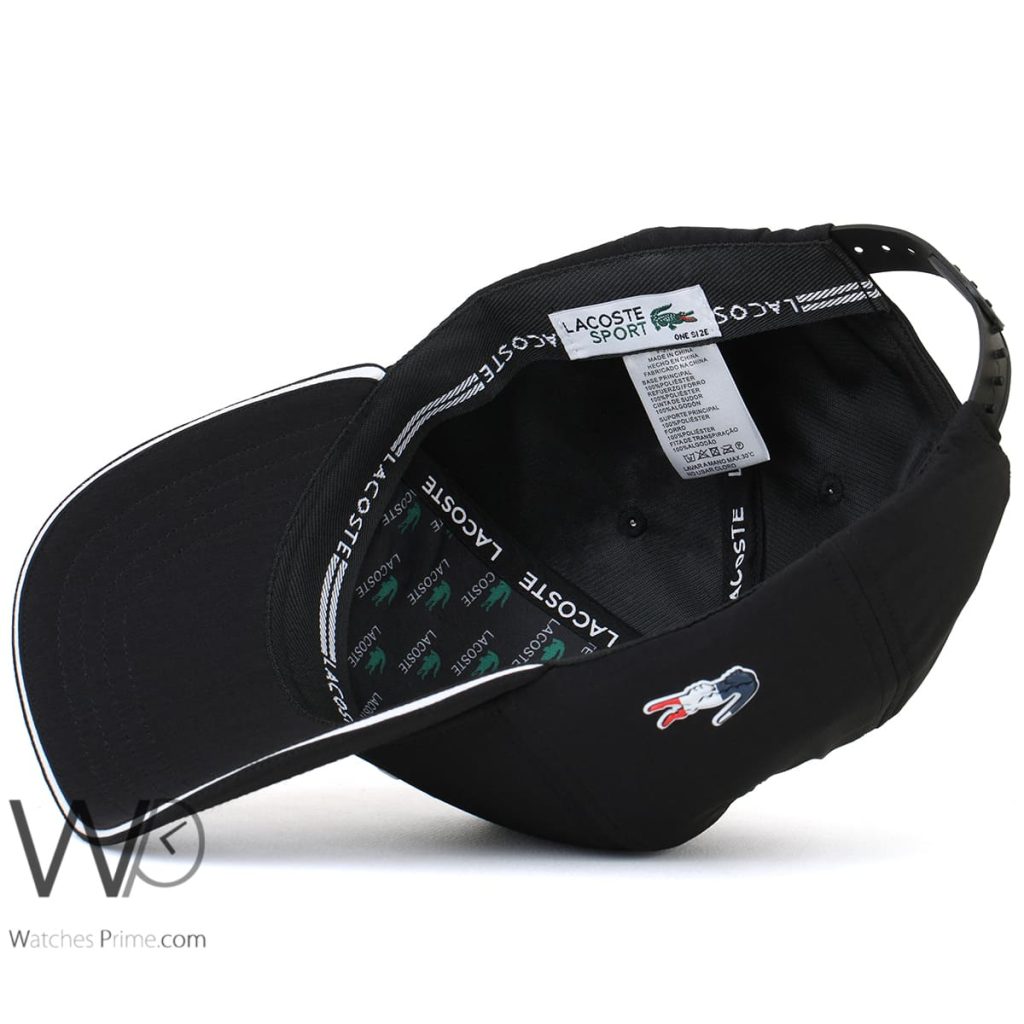 Lacoste France Sailing Club Black Baseball Cap | Watches Prime