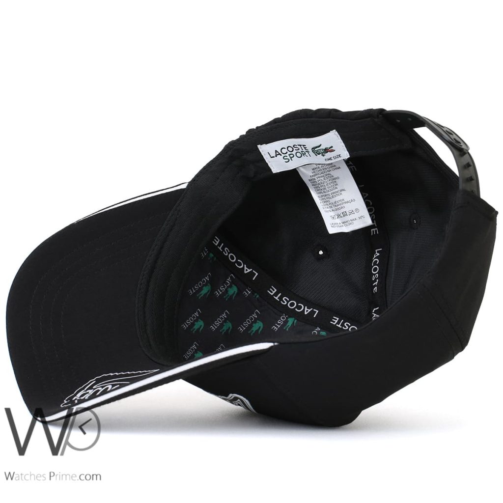 Lacoste Sport EST Black Baseball Cap | Watches Prime