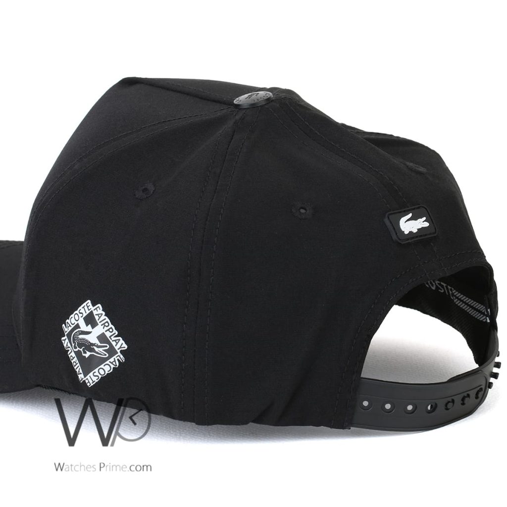 Lacoste Sport Cocodile Black Baseball Cap | Watches Prime