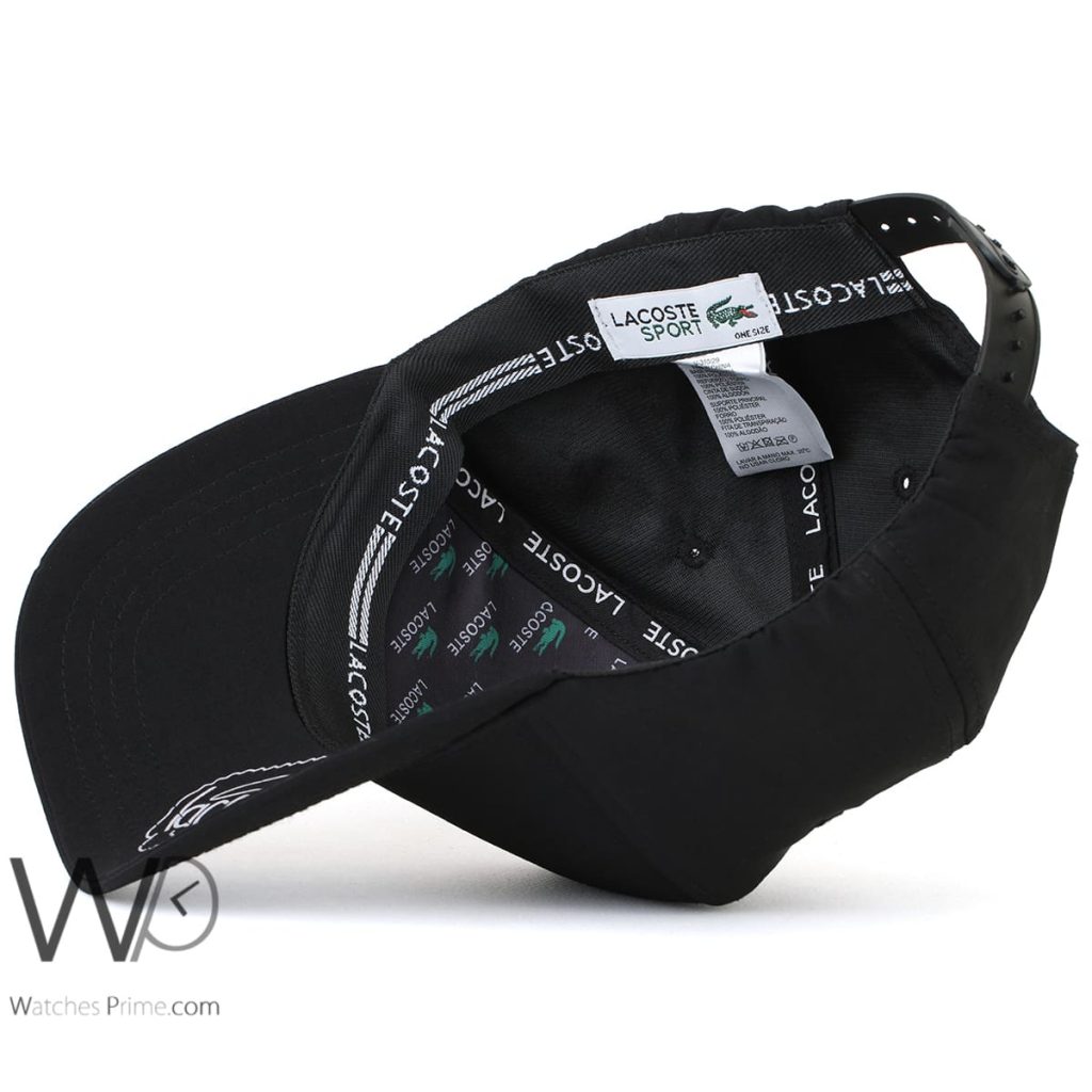 Lacoste Sport Cocodile Black Baseball Cap | Watches Prime