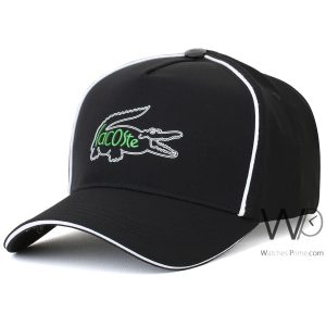 Lacoste sport croc baseball black cap cotton hat