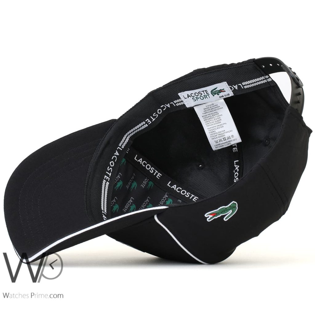 Lacoste Sport Croc Black Baseball Cap | Watches Prime