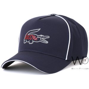 Lacoste sport croc baseball navy blue cap cotton hat